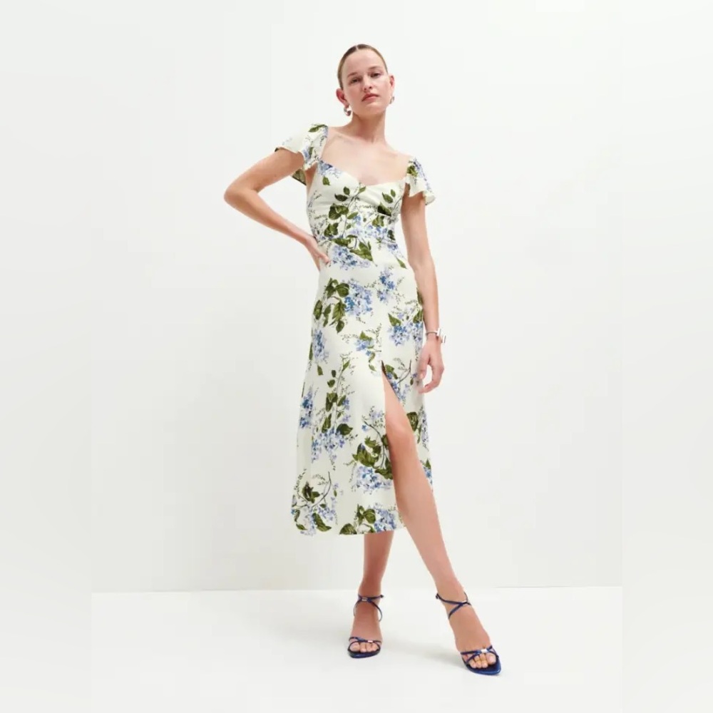 Reformation Baxley Dress in Riviera floral print (size 6)